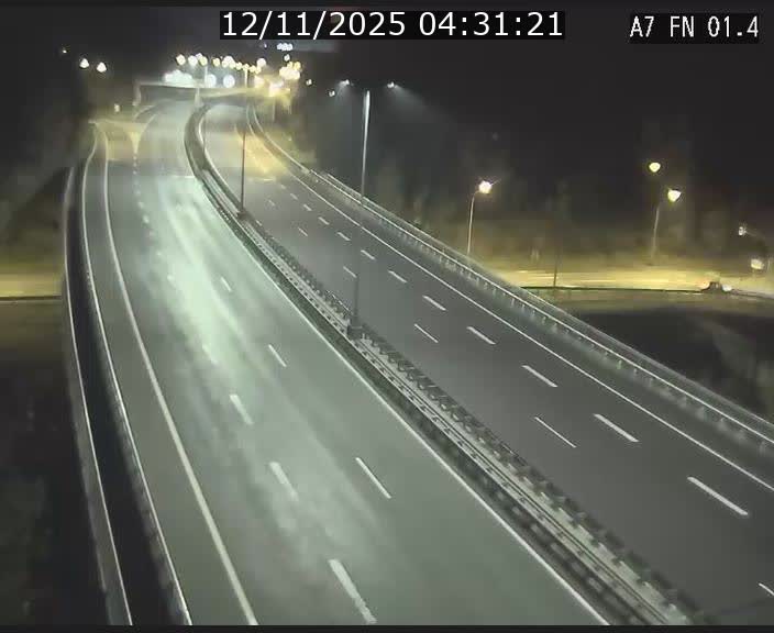 Caméra autoroute Luxembourg A7 - Tunnel Stafelter - direction Echangeur Grünewald