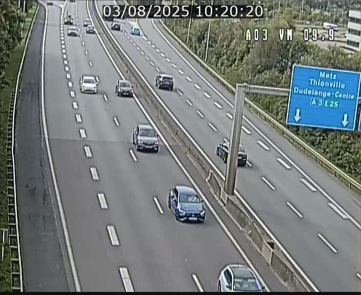 Webcam Autoroute à la Croix de Bettembourg - A3 - BK 9.9 - direction France