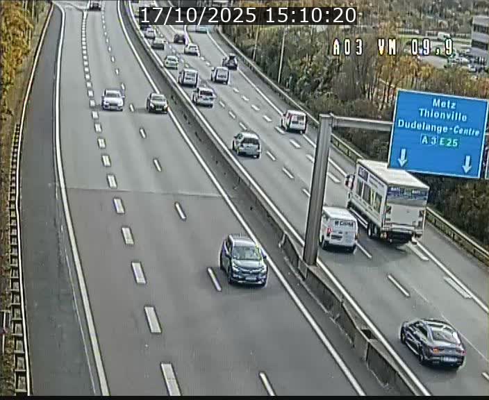 Webcam Autoroute à la Croix de Bettembourg - A3 - BK 9.9 - direction France