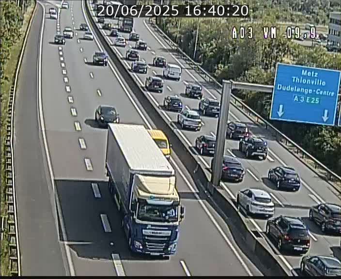 Webcam Autoroute à la Croix de Bettembourg - A3 - BK 9.9 - direction France
