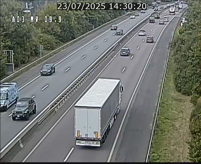Webcam Autoroute à la Croix de Bettembourg - A3 - BK 9.9 - direction Luxembourg-Ville