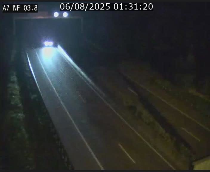 Webcam autoroute A7 au Luxembourg à la sortie du Tunnel Stafelter vers le Nord