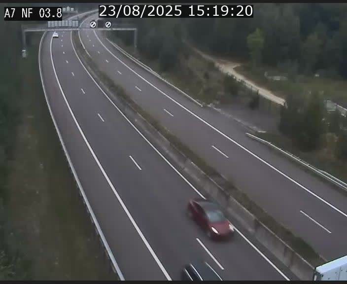 Webcam autoroute A7 au Luxembourg à la sortie du Tunnel Stafelter vers le Nord