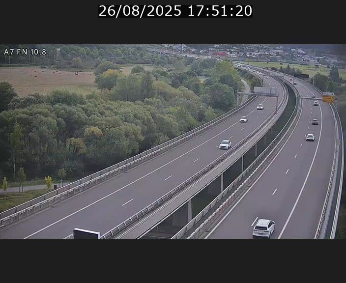 Caméra trafic Luxembourg - A7, Tunnel Gousselerbierg, sortie sud, direction rond-point Lorentzweiler (BK 10.8)