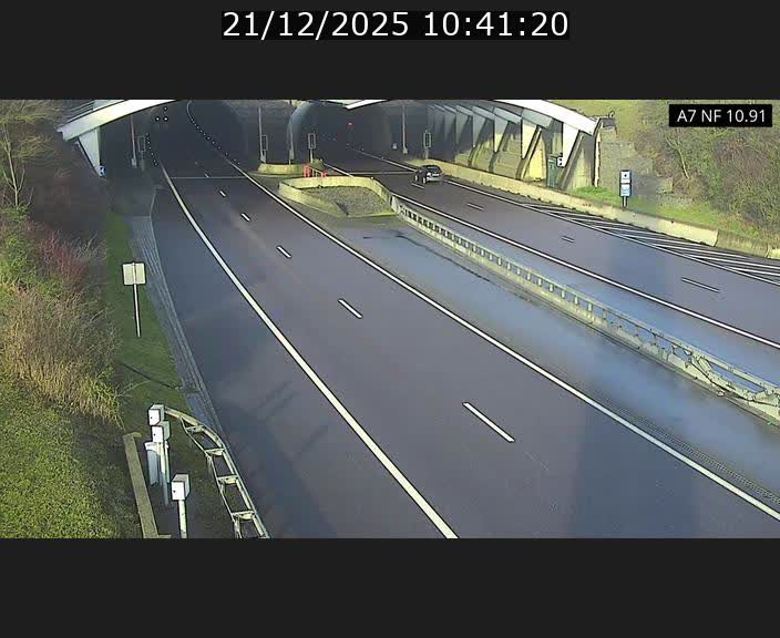 Caméra trafic Luxembourg - A7, Tunnel Gousselerbierg, entrée sud, direction Mersch