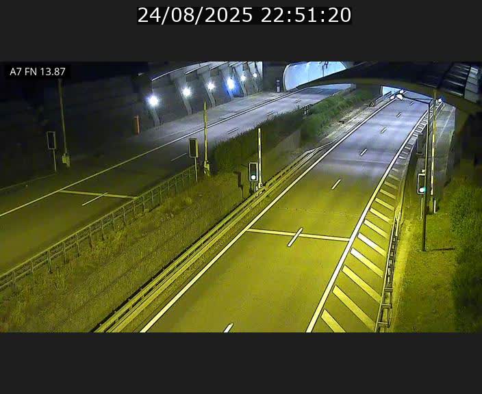 Caméra trafic Luxembourg - A7, Tunnel Gousselerbierg, entrée nord, direction Lorentzweiler