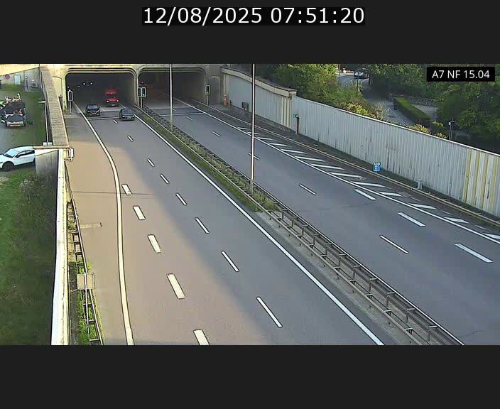Caméra trafic Luxembourg - A7, Tunnel Mersch, entrée sud, direction Ettelbruck