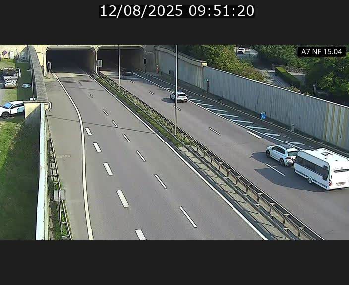 Caméra trafic Luxembourg - A7, Tunnel Mersch, entrée sud, direction Ettelbruck