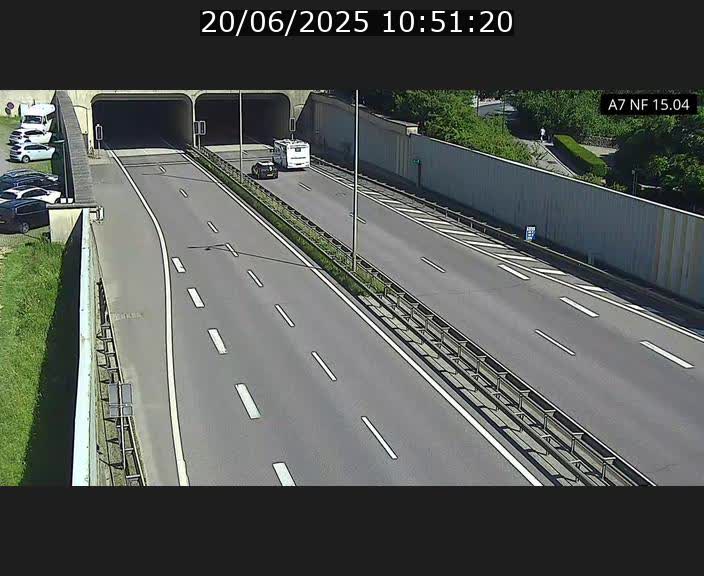 Caméra trafic Luxembourg - A7, Tunnel Mersch, entrée sud, direction Ettelbruck