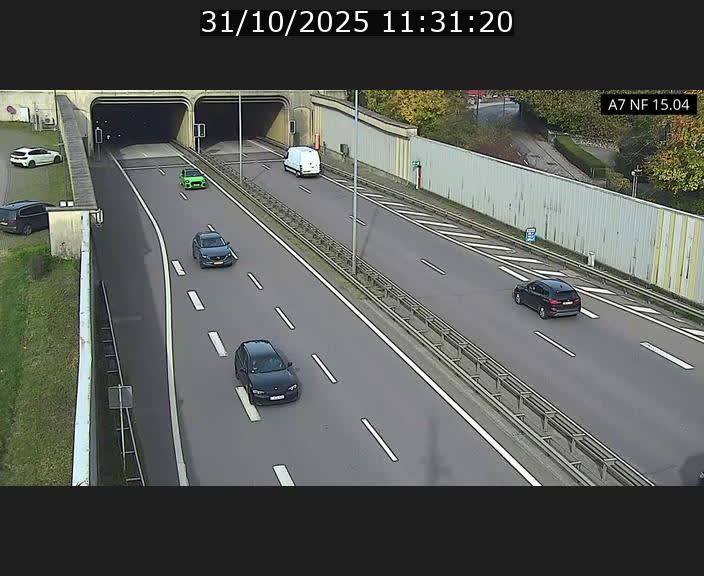 Caméra trafic Luxembourg - A7, Tunnel Mersch, entrée sud, direction Ettelbruck