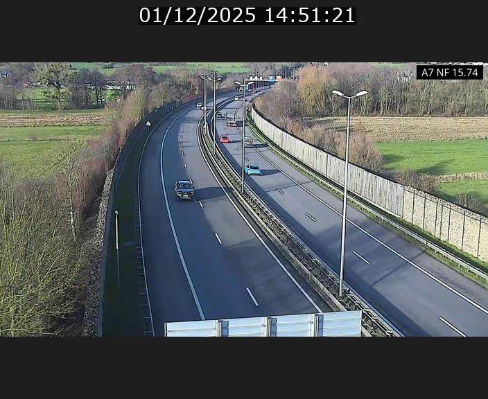 Caméra trafic Luxembourg - A7, Tunnel Mersch, entrée nord, direction Lorentzweiler