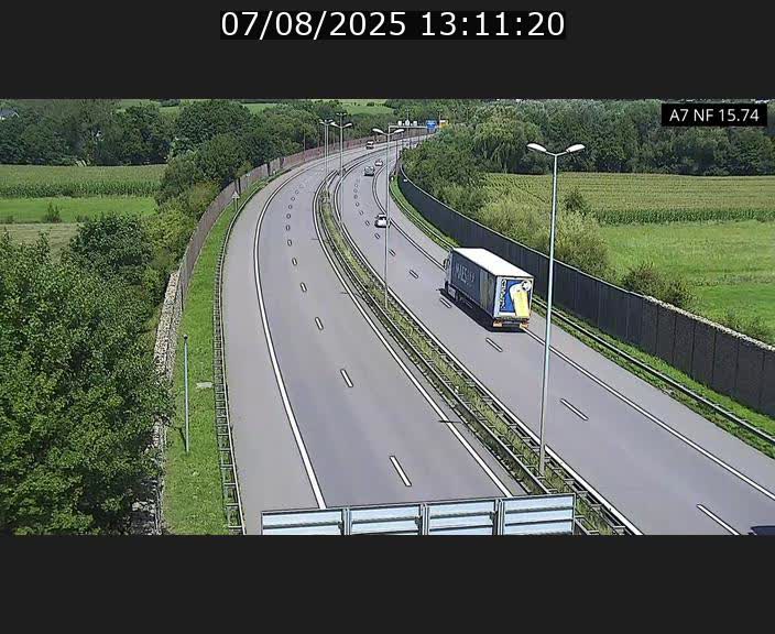 Caméra trafic Luxembourg - A7, Tunnel Mersch, entrée nord, direction Lorentzweiler