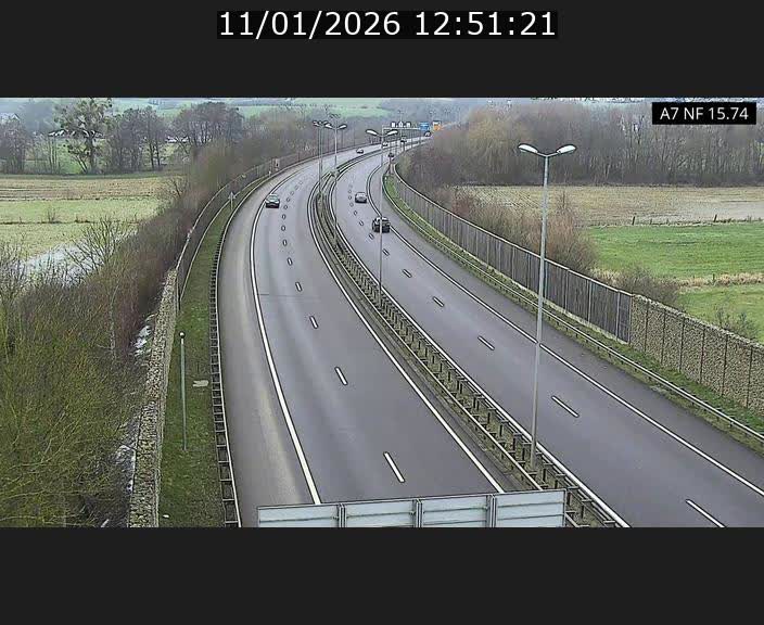 Caméra trafic Luxembourg - A7, Tunnel Mersch, entrée nord, direction Lorentzweiler