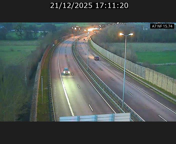 Caméra trafic Luxembourg - A7, Tunnel Mersch, entrée nord, direction Lorentzweiler