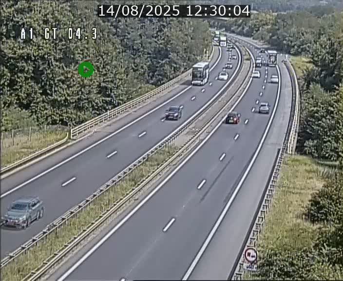 Traffic live webcam Luxembourg Itzig - A1 direction Sandweiler - BK 4.3