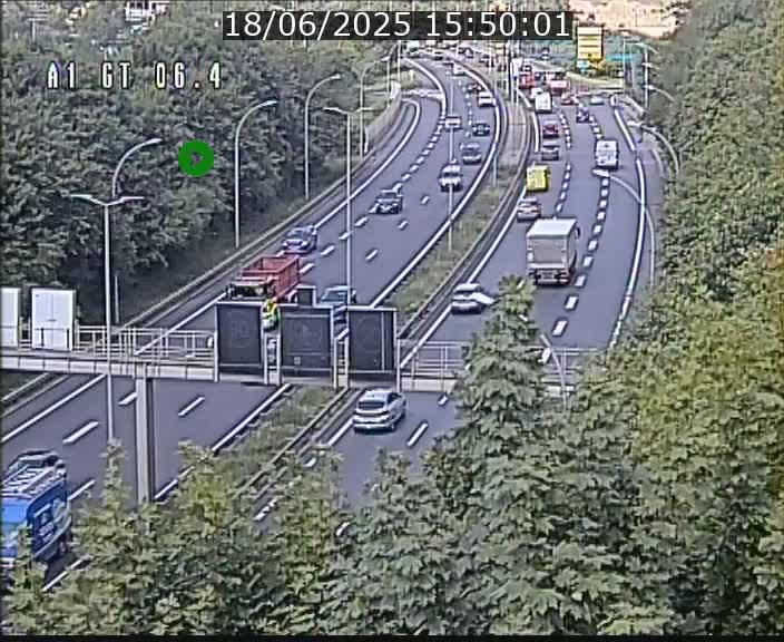 Traffic live webcam Luxembourg Hamm - A1 direction Sandweiler - BK 6.4
