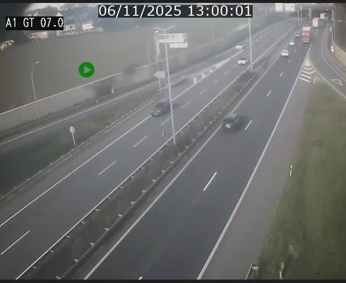 Traffic live webcam Luxembourg Cents - A1 direction Kirchberg - BK 7