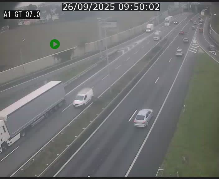 Traffic live webcam Luxembourg Cents - A1 direction Kirchberg - BK 7