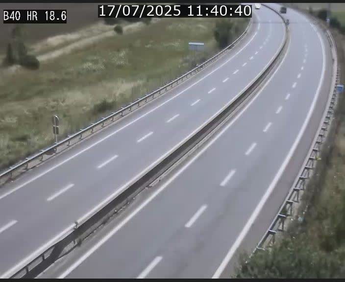 Webcam sur la route de liaison entre Micheville et Esch-Belval à la frontière entre le Luxembourg et la France. Vue orientée vers la Lorraine.