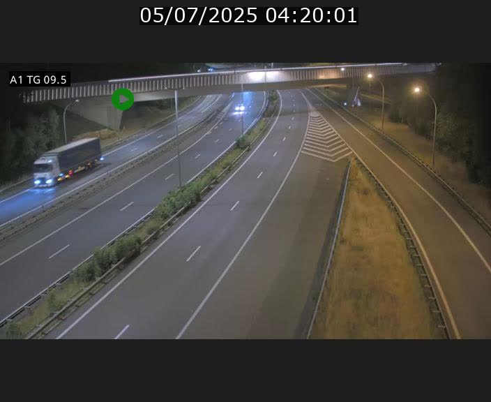 Traffic live webcam Luxembourg Jonction Grünewald - A1 direction Luxembourg-ville - BK 9.5