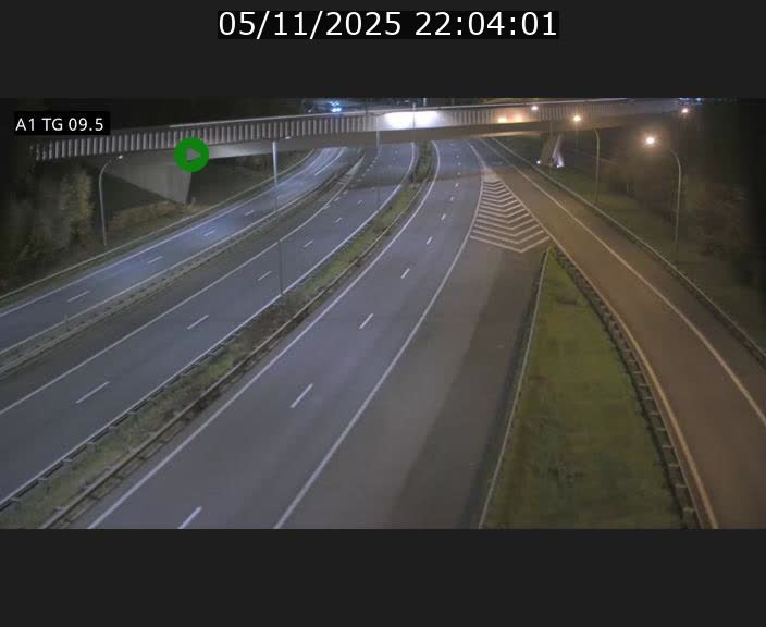Traffic live webcam Luxembourg Jonction Grünewald - A1 direction Luxembourg-ville - BK 9.5