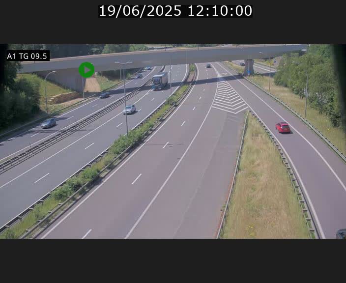 Traffic live webcam Luxembourg Jonction Grünewald - A1 direction Luxembourg-ville - BK 9.5