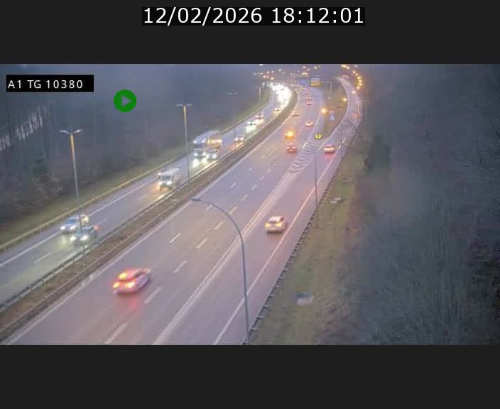Traffic live webcam Luxembourg Senningerberg - A1 direction Luxembourg Kirchberg - BK 10.3