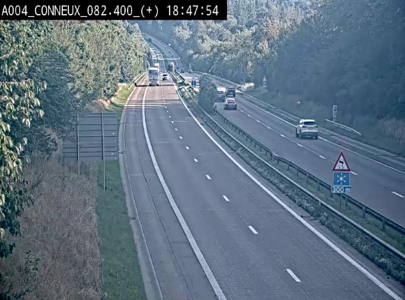 Webcam à hauteur de Conneux sur l'E411 en direction du sud de la Belgique