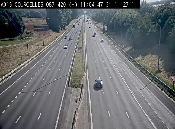 Webcam autoroute Belgique - Viesville - E42 direction Mons - BK 84.35