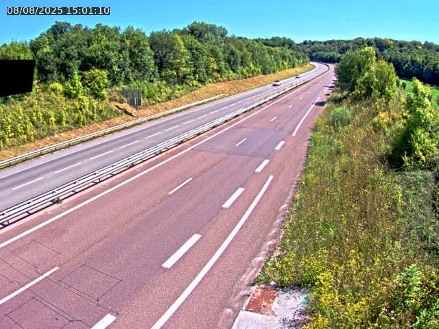 Webcam sur la N19 à Lyoffans. Vue orientée vers Vesoul