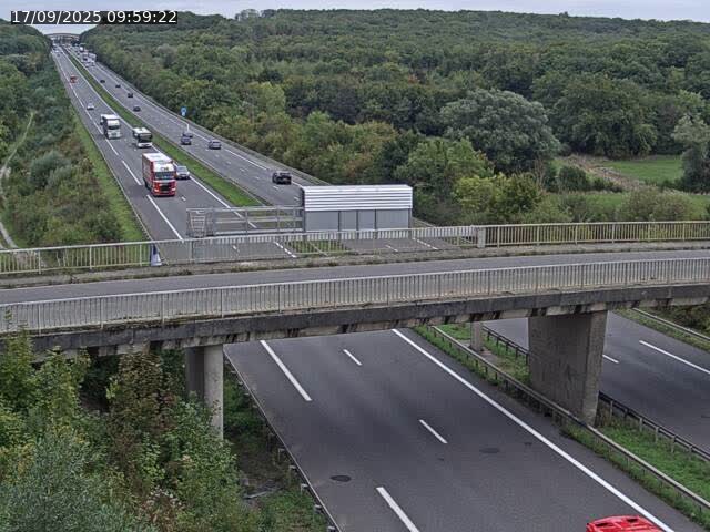 Caméra autoroute France - A31, Zoufftgen direction Luxembourg-ville, à la frontière entre la France et le Luxembourg