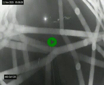 Webcam autoroute A63 en périphérie de Bordeaux au sud-est de la ville, en provenance du bassin d'Arcachon. Vue orientée vers Bordeaux