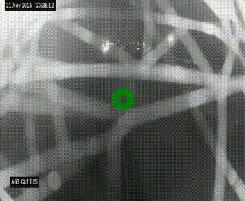 Webcam autoroute A63 en périphérie de Bordeaux au sud-est de la ville, en provenance du bassin d'Arcachon. Vue orientée vers Bordeaux