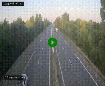 Webcam routière à la fin de la N10, en périphérique ouest d'Angouleme, proche de la jonction avec l'A10