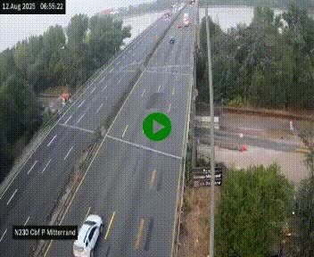 Webcam sur le périphérique de Bordeaux à l'est de la ville. Caméra située sur le Pont Mitterand sur la N230