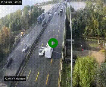 Webcam sur le périphérique de Bordeaux à l'est de la ville. Caméra située sur le Pont Mitterand sur la N230