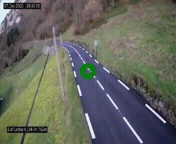 Webcam dans les Pyrénées Atlantique au niveau du col d'Urdos et du fort du Pourtalet sur la N134, en direction du Col et du tunnel du Somport, à 765 mètres d'altitude