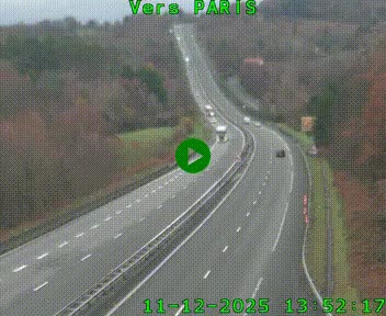 Caméra routière sur l'autoroute A20 à Bessines-sur-Gartempe. Vue orientée vers Paris