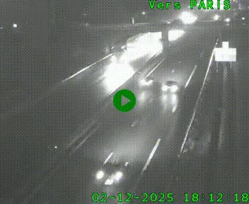 Caméra routière sur l'autoroute A20 au nord de Limoges, à la jonction avec la N520. Vue orientée vers Paris