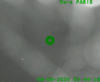 Caméra routière sur l'autoroute A20 au nord de Limoges, à la jonction avec la N520. Vue orientée vers Paris