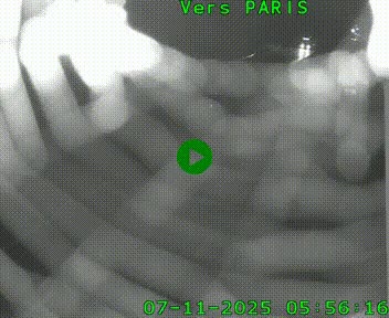 Caméra routière sur l'autoroute A20 à Saint-Hilaire-Bonneval, au sud de Limoges. Vue orientée vers Paris