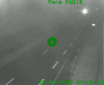 Caméra routière sur l'autoroute A20 à Saint-Hilaire-Bonneval, au sud de Limoges. Vue orientée vers Paris