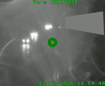 Caméra routière sur l'autoroute A20 à Noailles, en périphérie de Brive-la-Gaillarde. Vue orientée vers Toulouse