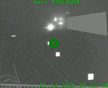 Caméra routière sur l'autoroute A20 à Noailles, en périphérie de Brive-la-Gaillarde. Vue orientée vers Toulouse