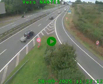 Webcam N147 au nord de Poitiers et à la jonction avec la A10