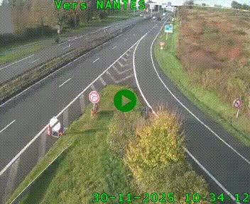 Webcam N147 au nord de Poitiers et à la jonction avec la A10