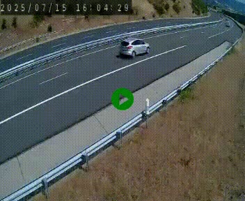 Caméra autoroutière France - A75, Engayresque, entre Millau et Séverac-le-Chateau, en direction de Montpellier