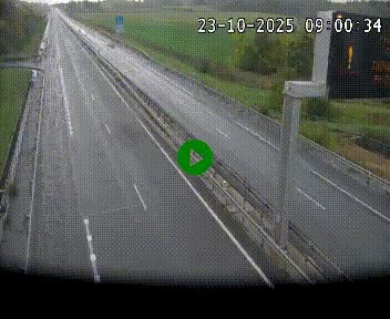 Caméra autoroute A75 à hauteur de La Cavalerie en direction de Montpellier, à proximité de l'aérodrome de Millau-Larzac