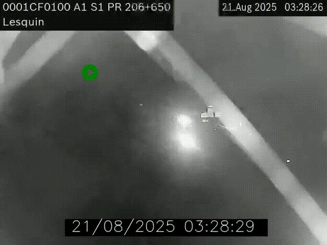 Webcam autoroute A1 à hauteur de Lesquin. Vue orientée vers Lille