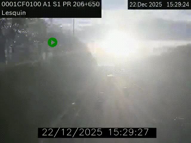 Webcam autoroute A1 à hauteur de Lesquin. Vue orientée vers Lille